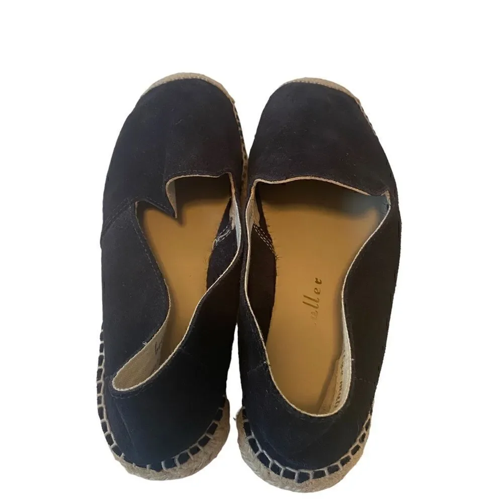 bettye muller Dark Blue Leather Espadrilles in Ladies Size 37(6.5)